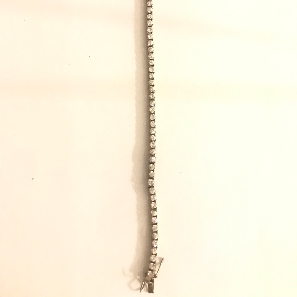 .925 Vintage Tennis Bracelet in White Gold